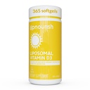 UpVitamina Lipossômica Nurse D3 5000 UI Softgels - 1 Ano Abastecimento de óleo de coco orgânico Infundido Suplementos de vitamina D - Suporte ósseo, dentário, coração, humor e saúde imunitária - Sem GMO Gluten Free - 365 ct