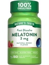 Nature's Truth Melatonin 3mg Fast Dissolve Tablets □ 180 Contagem □ Natural Berry Flavor □ Vegan, Non-GMO & Gluten Suplemento gratuito