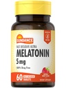 Sundance Melatonina 5mg Comprimidos de dissolução rápida .60 Contagem , sabor Berry Natural , Vegetarian, Non-GMO, and Gluten Free Supplement
