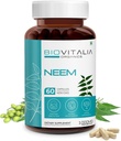 Biovitalia Plant Based Neem 1000mg Cápsula para Homens e Mulheres □ Suplemento dietético □ Suporte saudável & Promover a desintoxicação - 60 Cápsulas Vegan