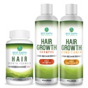 Melhor Terra Naturals início do crescimento do cabelo conjunto com vitaminas do crescimento do cabelo, Shampoo e condicionador