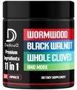 Wormwood Cápsulas Suplemento - Extraído de Black Walnut, Cravos, Açafrão, Apple, Berberine HCl & More - 11 Ingredientes Combinados para Sistema Imune, Gestão Corporal - 60 Cápsulas