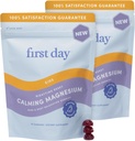 Primeiro dia Magnésio para crianças Gummies – Calm Kids Magnésio Citrato Gummies para apoiar o sono e relaxamento – Bedtime Supplement with Suntheanina® L-Theanina, NO Melatonina - Morango - 30 dias de fornecimento