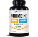 Healthfare Yohimbine HCL 5mg 240 Vegan Cápsulas □ Fórmula de força máxima Vegan, Non-GMO, Gluten-Free