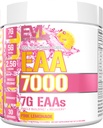 EAAs Aminoácidos Pó - EAA Aminoácidos Essenciais Pré e Pós Treino Pó para Construção muscular Endurance and Recovery Support com 7g por serviço mais 5g BCAAs (Limonada rosa, 30 Servings)