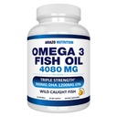 Arazo Nutrition Wild Caught Omega 3 Fish Oil – 60 Gels macios – 4,080mg High EPA 1200mg DHA 900mg Limão sabor arrotos Softgels