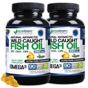 (Pacote de 2) Natural Antárctico Wild Capted Omega 3 Fish Oil DPA-EPA-DHA Suplemento 2,900 Milligrams Triplo Força Ultra Puro Concentrado SoftGels - Sem Peixe Degustação Burps