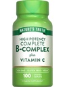 Nature's Truth Vitamina B Complex Plus Vitamina C (100 Caplets) Vegan, Non-GMO & Gluten Free Supplement