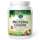 Toda a Terra & Mar de Fatores Naturais, Proteínas Fermentadas Orgânicas & Verdes, Vegan Whole Food Supplement, Tropical, 1lb 7.3 Oz