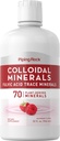 Piping Rock Colloidal Minerals Líquido 32 fl oz Ácido Fulvico 70 Planta Derivado Raspberry Flavor