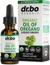 Óleo de orégano gotas líquidas orgânicas - 6 meses de fornecimento óleo orgânico de orégano gotas líquidas Tintura Extrato, Limpar, Detox, Suporte imunológico, Digestivo Gut Saúde - Puro Vegan não-GMO Tintura de ervas 1 oz