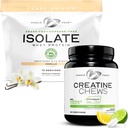 Isolate de festa muscular + pacote de doces creatina: 1 Whey Protein Isolate (Vanilla, 5lb) + 1 Candy Creatine (Lemon Lime, 360)