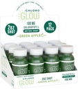 Chloroglow Chlorophyll Shots – Bebida de maçã verde baseada em plantas orgânicas para suporte imunológico e limpeza corporal – Suplemento Natural (12 Pack)