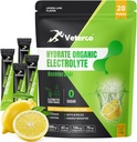 Hydration Electrolyte Powder, Electrolyte Drink, Hydration Supplement Drink Mix, Hydration Packets with Vitamina & Minerals, Keto Friendly, Vegan, Não-GMO, Sem açúcar, Sabor de limão (20 Sticks)