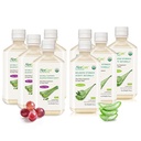AloeCure Orgânico Aloe Vera Juice - 8 pacote de amostras de garrafa - uva e sabor natural, 8x500ml