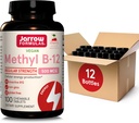 Fórmulas de Jarrow Força Regular Metil B-12 500mcg, Suplemento dietético para Produção de Energia Celular e Apoio à Saúde do Cérebro, 100 comprimidos mastigáveis de Cherry-Flavored, Fornecimento de 100 dias, Pacote de 12