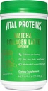 Proteínas Vitais Matcha Lattes, Matcha Green Tea Collagen Latte Powder, L-Theanina & Cafeína & MCTs - Suportando cabelos saudáveis, pele, unhas - original