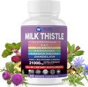 Suplemento de cardo de leite 15000mg Alcachofra orgânica Chanca Piedra Dandelion Suplemento de proteção do fígado contém Glutationa NAC Beetroot Powder D3 & K2 vitaminas Mineral (29-IN-1)Made In USA