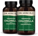 Dr. Mercola chlorela fermentado com clorofila, 90 Servings (450 Comprimidos), 2 Garrafas, Suplemento dietético, Suporta Imune e Saúde dos Órgãos, Não OGM, NSF Certified