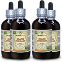 Groselha preta (Ribes nigrum) Tintura, folhas secas Extrato Líquido (Nome da marca: HerbalTerra, Proudly Made in USA) 4x4 fl.oz (4x120 ml)