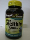 MASÃO NATURAL Lecitina 1200 mg - Sistema Cardiovascular Saudável, Promove Saúde Fígado e Reprodutiva, 100 Softgels