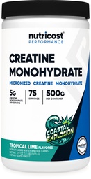 Nutricost Creatina Mono-hidratado em pó (explosão costal, 500 Gram) - Suplemento de Creatina Micronizado - Vegan, GMO-livre, Sem glúten