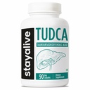 STAY ALIVE TUDCA Cápsulas 500mg, Tauroursodeoxicólica Ácido Bile Sales, 90 Count, Não-GMO & Gluten Suplemento TUDCA gratuito para homens e mulheres