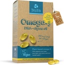 Testa Omega 3 Suplemento - 250mg DHA de óleo de algas - Vegan Omega 3 - Suporta Cérebro, Olho & Saúde Conjunta - Não de peixes, puras cápsulas de algas - Dois meses de fornecimento