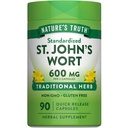 Nature's Truth St Johns Wort 600mg 90 Cápsulas ; Extrato Normalizado ; Suplemento sem Glúten e Não-GMO