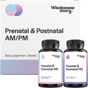 Vitaminas pré-natais e pós-natais Premium para mulheres com DHA, folato e ferro 100% das vitaminas essenciais para a gravidez e amamentação mulheres 2 garrafas Optimized AM & PM Doses 30 dias de fornecimento
