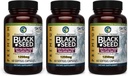 Incrível Herbs Premium Black Seed Oil Cápsulas - Alta potência, frio Pressionado Nigella Sativa Aids em saúde digestiva, suporte imunológico e função do cérebro - 60 contagem, 1250mg (Pacote de 3)