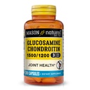 MASON NATURAL Glucosamina Condroitina 1500/1200 com Vitamina C, Suporta Saúde Conjunta para Flexibilidade Normal e Mobilidade*, 280 Cápsulas, Fornecimento de 3 Mês