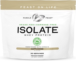 Festividade muscular Whey Feed Protein Isolate, Todos Natural Hormônio Pasture Free Criado, Whey Isolate Protein Pó para homens e mulheres, Limpo, sem glúten, Delicious Isolate Protein - Cappuccino, 2lb