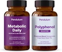Pendulum Metabolic Daily & Polyfenol Booster Bundle - Proprietário Akkermansia Suplemento Probiótico Mistura para melhorar o metabolismo e Cardio Saúde