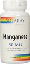 Solaray Suplemento Manganês, 50 mg, 100 contagem