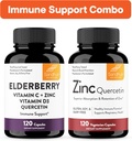 Sandhu's Imune Support Combo & Zinc Quercetin Cápsulas Bundle Suporte Imune Saúde