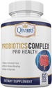 Probiótico Complexo Pro Saúde - Equilíbrio Digestivo e Apoio Imune - Suplemento Natural e Orgânico - Apoio Probiótico Diário - Vegan e Não-GMO - Made in USA – 60 Cápsula