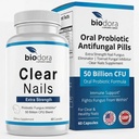 Pregos claros - Força extra - Inibidor de fungos probiótico - 50 bilhões UFC
