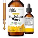 Selvagem e orgânica St Johns Wort Tintura - Apoio ao humor - Relaxante St. John's Wort Suplemento - Liquid Hypericum Perforatum Herb Drops - Vegan, Açúcar & Alcohol-Free - 2 fl oz