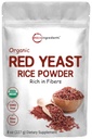Micro Ingredientes Orgânico Vermelho Levedura Arroz Pó, 8 Onça (1 ano de fornecimento), Não-GMO, Vegan Friendly
