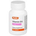 Rugby Vitamina D3, 25 mcg (1.000 UI) - Suplemento dietético - 100 Comprimidos (1 Embalagem)