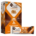 Nugo Slim escuro chocolate crocante manteiga de amendoim, 16g Vegan Protein, 3g de açúcar, 7g Fibra, Baixo carboidrato líquido, Keto amigável, Sem glúten, 24 Contagem