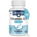 FREEDA Vitamina D3-5000 UI - Pura alta potência Suplemento Kosher Comprimidos - Saúde óssea e muscular, Absorção de cálcio, Suporte imunológico para homens e mulheres* - 250 Contagem