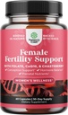 Suplemento de fertilidade para mulheres com multivitamínicos pré-natais - Apoio de fertilidade feminina com pré-natal Choline Inositol Folato Chasteberry e CoQ10 Mistura para as mulheres para promover a concepção mais rápida