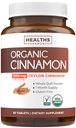 Pílulas de canela de Ceilão Orgânico - Suplemento de canela de Ceilão de alta potência com 1000mg por serviço para suporte antioxidante de corpo completo - Vegan não-GMO cGMP Made & Lab verificado (1 Mês de fornecimento)