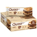 Quest Nutrition S'mores Protein Bars, 21g Protein, 1g Sugar, 4g de carboidrato líquido, Gluten Free, Keto Friendly, 12 Count