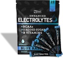 Eletrolítico Melhorado Pacotes de varinha em pó (Azul Framboesa 20 Packets) w/ 0 Açúcar +BCAAs +B-Vitaminas Suplemento de electrólito w Zinco de potássio e magnésio para Hidratação - Eletrólitos de Keto