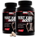 Teste de fator de força X180 Boost, 2-Pack, reforço de testosterona e suplemento de energia para homens, aumentar a energia, aumentar a resistência e aumentar a vitalidade, com ácido D-Aspártico e Fenugreek, 240 comprimidos