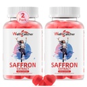 Pastilhas de açafrão para adultos Crianças - Suplemento de Extrato de açafrão orgânico para homens Mulheres Açúcar grátis para o equilíbrio de humor Apoio melhor metabolismo do sono com vitaminas Não OGM Frutos de morango sabor 60 dias fornecimento
