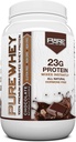 Pure Label Nutrition 100% grama-alimentado, Chocolate Whey concentrado proteína em pó (24g) com aminoácidos essenciais, para pré e pós treino de recuperação e construção muscular, baixa gordura e baixo carboidratos - 2lbs